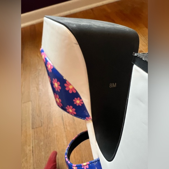 Delia’s by Dolls Kill Ditzy Delight platform heels blue floral women’s size US8 - Picture 14 of 16